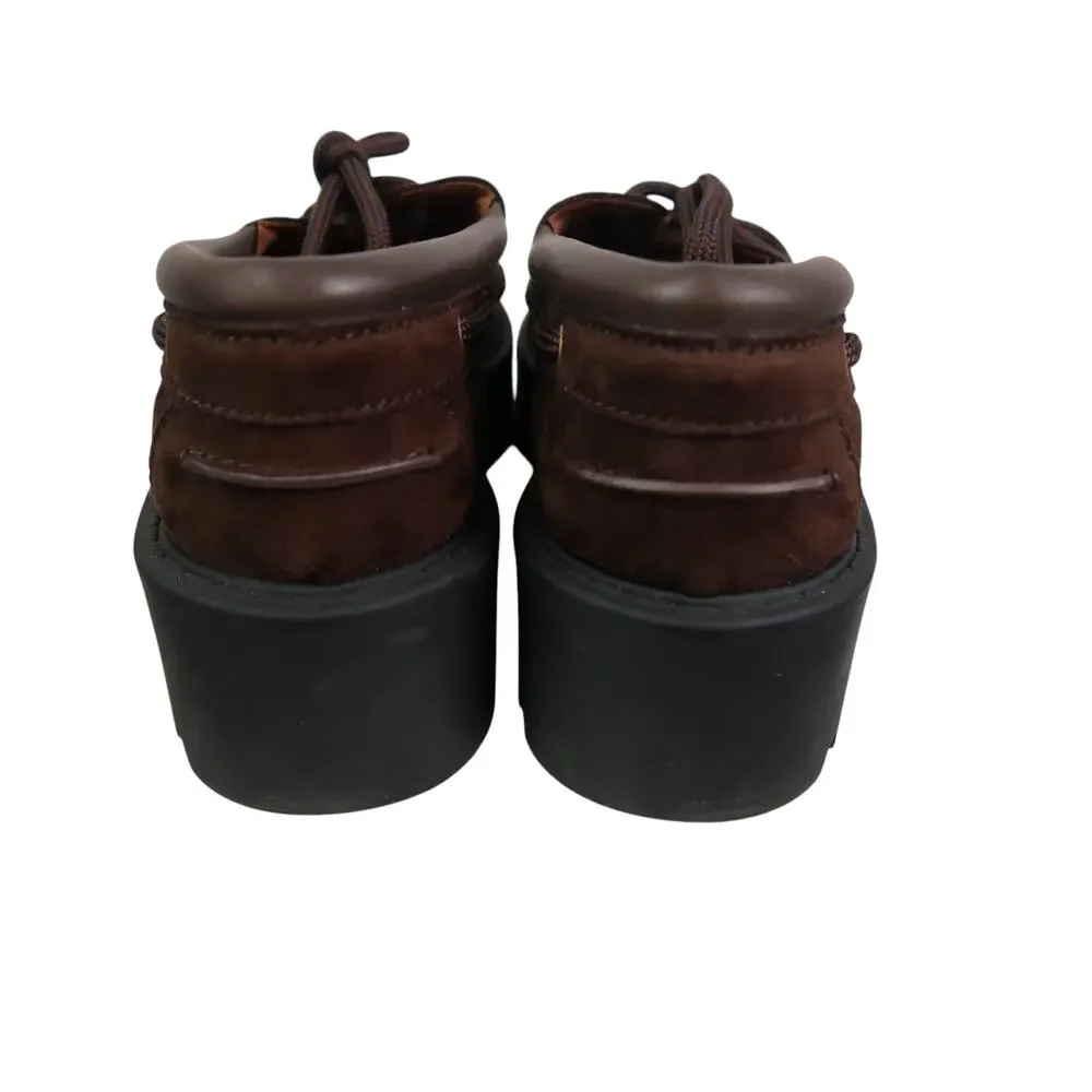 Nine West Kerisa Lug Sole Loafers Dark Brown Platform Boat Shoes 10 - Picture 5 of 7
